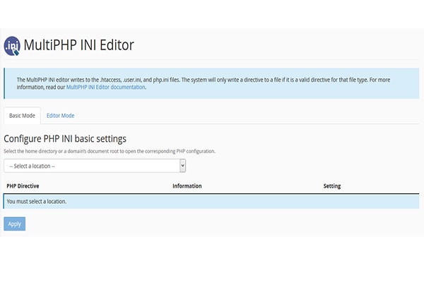 تنظیمات MultiPHP INI Editor را عوض کنید